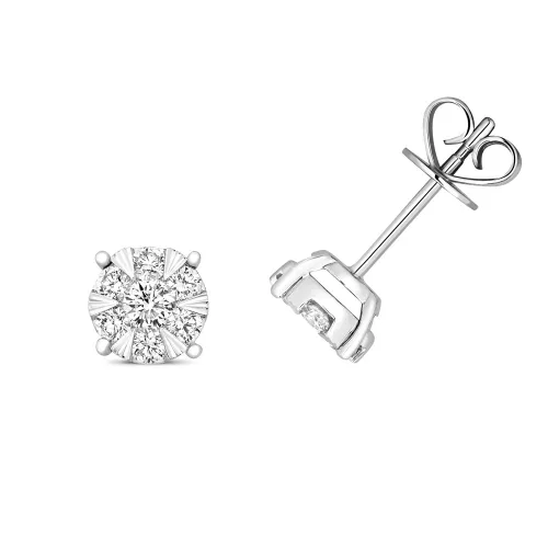 Mens Diamond Stud Earrings 0.50ct. 18ct w/gold